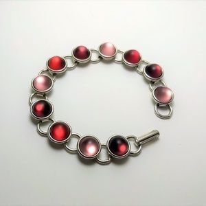Beautiful Frosted Art Glass Saturn Bracelet